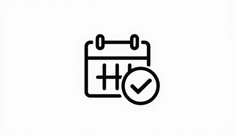 Calendario con una marca de verificación, simbolizando actualizaciones de políticas